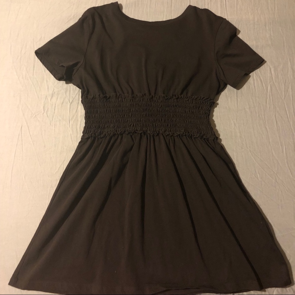 Topshop Black Waist Cinched Dress